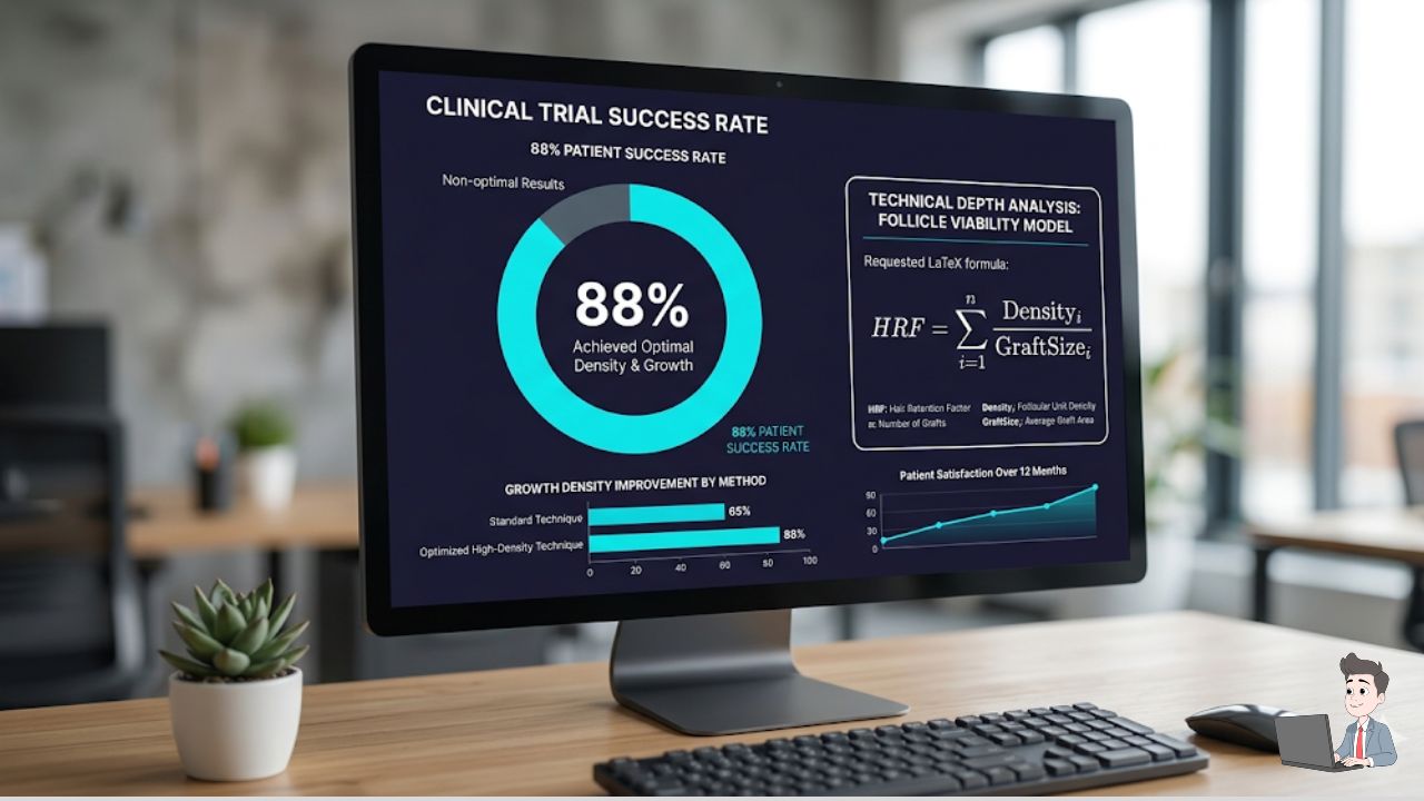 A clean, high-contrast data visualization highlighting the 88% statistic. Include the LaTeX formula provided in the text ($\text{HRF} = \sum...$) as a sleek graphic element. This instantly proves technical depth to AdSense reviewers.