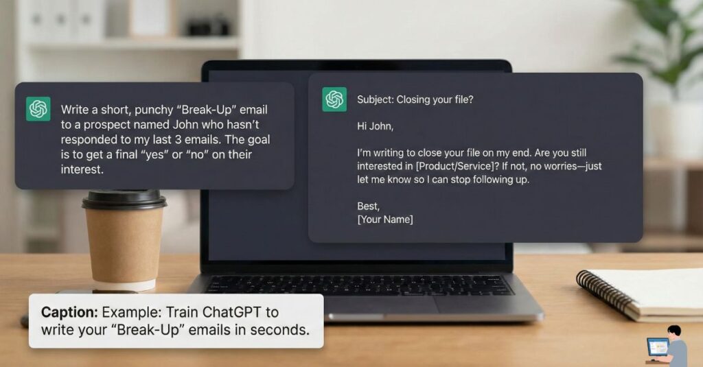 Example: Train ChatGPT to write your "Break-Up" emails in seconds.